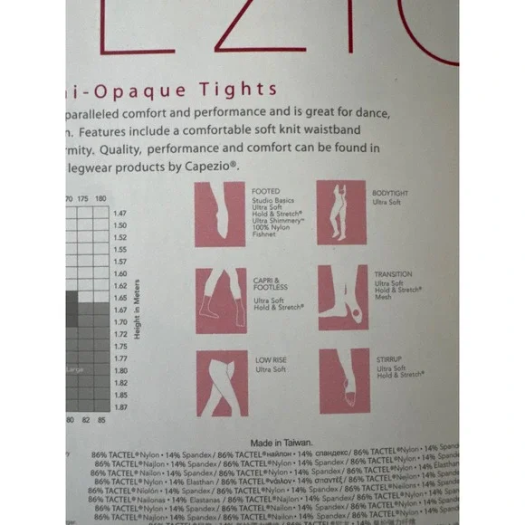 Women's S/5 Capezio Ultra Soft Transition Tight in Light Suntan (LSN),‎ L/XL NIB